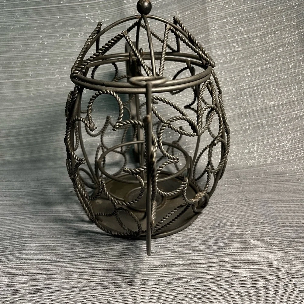 Vintage Metal Teapot Candleholder Farmhouse Ornate - Picture 5 of 7